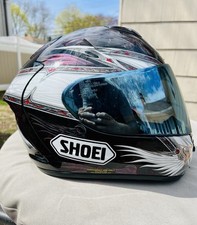 Vintage Shoei X-Twelve/X-12 Martyr TC-5 Full Face Helmet/Blue Mirror Visor/MED picture