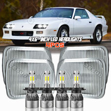 Brightest 4Pcs 4x6 Inch Led Headlights High Low Beam For Chevy Camaro 1982-1992 picture