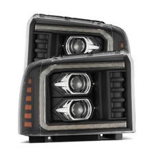 For 05-07 Ford F250 F350 Super Duty Alpharex Luxx Black LED Projector Headlights picture