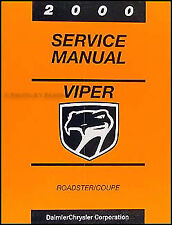 2000 Dodge Viper Shop Manual Coupe and Roadster Repair Service Book Original OEM picture