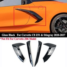 For Corvette C8 Z51 Stingray 20-27 Glossy Body Side Door Vent Garnish Trim Cover picture