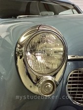1950 1951 Studebaker Chrome Headlight Bezel - Pair - NEW - 292120 picture