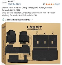 New LASFIT Floor Mats for Chevy Tahoe/GMC Yukon/Cadillac Escalade 2021-2027 picture
