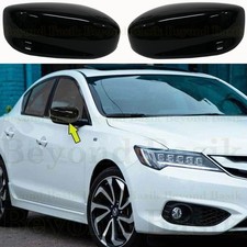 2013-2018 2019 2020 2021 2022  Acura ILX Sedan GLOSS BLACK ABS Mirror COVERS picture