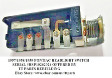 1957/58/59 PONTIAC CAT BON CHIEF DELCO 6 LUG HEADLIGHT SWITCH TESTED & WORKS picture