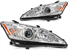 Pair For Lexus ES350 3.5L 2010-2012 Headlight Assembly Chrome Housing picture