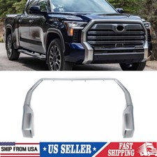 For Toyota Tundra 2022-24 Satin Aluminum Chrome Front Bumper Grille Trim Molding picture