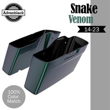 Advanblack Snake Venom Standard Non-Stretched Saddlebag For Harley 2014-2023 picture