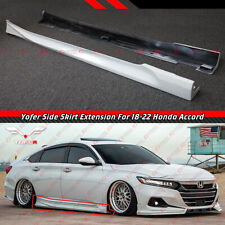 For 2018-22 Honda Accord Yofer Platinum White Pearl Add-on Side Skirt Extensions picture