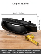 BMW F30 Headlight Air Intake Delete - Cold Air Duct - Drag Track Race picture