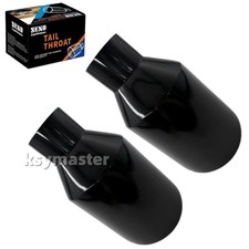 Pair Dodge RT SRT RAM 5″ Big Black Exhaust Tip 2.5″ Inlet Angle Cut Double Wall picture