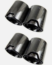 4PCS Carbon Fiber Exhaust Tip Pipe Gloss Black Fit For M5 F90 M 2018-2019 picture