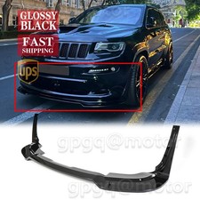 For Jeep Grand Cherokee SRT/SRT8 12-16 V2 Gloss Black Front Bumper Lip W/Winglet picture
