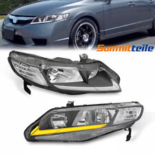 Pair LED DRL Headlights Sequential Signal Lamps For 2006-2011 Honda Civic Sedan picture