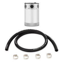 Mishimoto Engine Oil Separator - Baffled Oil Catch Can, Polished, 3-Port, Compac picture
