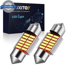 2Pcs 31MM DE3175 LED Interior Dome Map License Plate Light Car Bulbs 6000K White picture