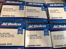 ACDelco Genuine GM Oil Filters PF64 - 25206966 - Lot of Six (6) New OEM Filters picture