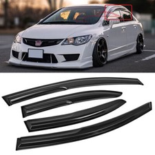 For 2006-2011 Honda Civic Sedan JDM Mugen Style Window Visors Vent Rain Guards picture
