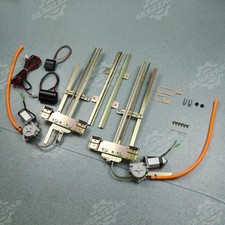 Universal 2Door Street Hot Rat Rod Flat Glass Power Window Kit w/Switches Wiring picture