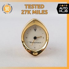 00-07 Maserati M138 4200 Coupe 3200 Center Dashboard Analog Gold Clock OEM 27k picture