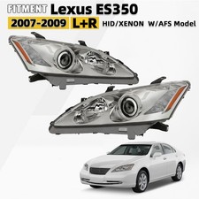 For 2007 2008 2009 Lexus ES350 HID/Xenon Headlight w/ AFS Chrome Left+Right picture