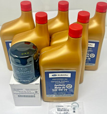 Genuine Subaru Oil Change Kit Filter Gasket 6 Qts Synthetic Motor Oil SAE 0W-20 picture