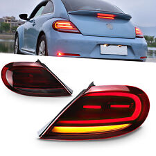 L&R Red LED Tail Lights w/Sequential Turn Signal Rear Lamps For Beetle 2013-2020 picture