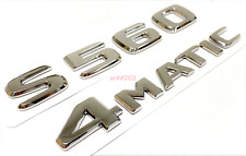 #2 S560 + 4MATIC CHROME MERCEDES REAR TRUNK EMBLEM BADGE NAMEPLATE DECAL NUMBER picture