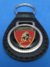 LAMBORGHINI LEATHER KEYCHAIN KEY CHAIN RING FOB NEW #122 picture