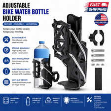 Adjustable Motorcycle Handlebar Cup Holder Water Bottle Mount 32-77mm Universal picture