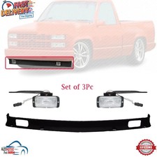 NEW FRONT LOWER VALANCE WITH FOG LIGHT 3PC FOR 1988-2000 CHEVY & GMC C/K SERIES picture