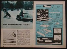 2 Man Snowmobile Sled w/Ski Runners How-To build PLANS picture