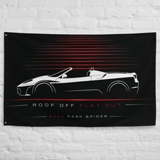 F430 Spider 2005 Car Silhouette Flag 3x5 ft Garage Banner Man Cave Wall Decor picture