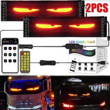 2Pcs LED Truck Windshield Car Devil Eyes Light Remote Smart Eye Lamp Soft Screen picture