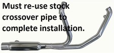 Bassani 2x2 Duals Headers Chrome #1F24A Harley Davidson picture