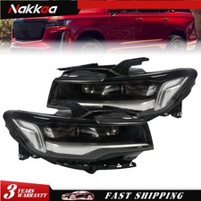LED Headlight For 2021-2024 Cadillac Escalade Luxury/Premium Chrome Left+Right picture