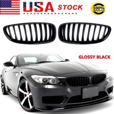 Pair Gloss Black Front Bumper Kidney Grille For 2009-2016 BMW Z4 E89 Hood Grills picture