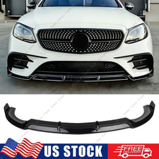 B Style Gloss Blk Front Bumper Lip For 2017-2020 Mercedes Benz W213 E300 E63 AMG picture