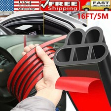16ft Car Door Edge Trim Molding Rubber Seal Strip Scratch Protector Guard Decor picture