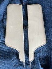 1975-1991 Ford Econoline Van Sun Visor set white cream & retainer holder bracket picture