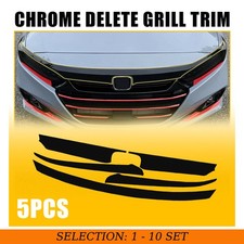5-50X Gloss Black Front Grill Garnish Vinyl Trim PreCut For Honda Accord 2021-22 picture