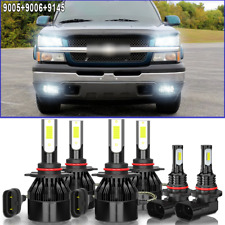 6x Combo For Chevy Avalanche 2002-2005 Hi/Lo Fog Light LED Headlight Bulbs White picture
