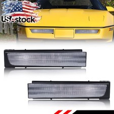 2X Clear Lens Front Bumper Fog Parking Signal Lights For 1984-1990 Corvette C4 picture