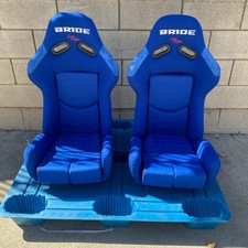 Pair (2) BRIDE BLUE Seats Low Max JDM RECLINER BUCKET Drift Race Seat picture
