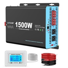1500W Pure Sine Wave Inverter Transfer Switch RV 12V 3000W Peak LCD picture