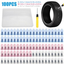 100Pcs Tire Repair Rubber Nails Tyre Puncture Repair Screws Kit with Screwdriver picture