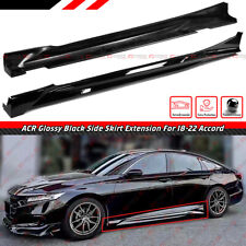 For 2018-2022 Honda Accord ACR Crystal Black Pearl Add On Side Skirt Extensions picture