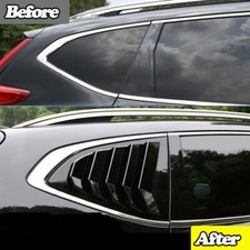 ABS Gloss Black Rear Window Louver Shutter Cover Trim For CRV 2017-2022 US Stock picture