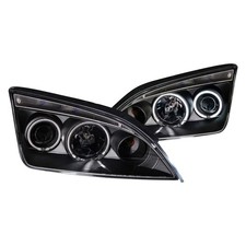 For Ford Focus 05-06 Headlights Driver & Passenger Side Black CCFL Halo picture