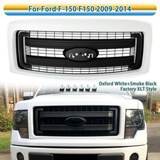 XLT Style Oxford White Upper Grille For 09-14 Ford F-150 F150 Lariat Limited XLT picture